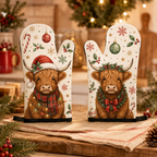 Sublimation Linen Oven Mitts with Silicon Patch (Multi-pack)