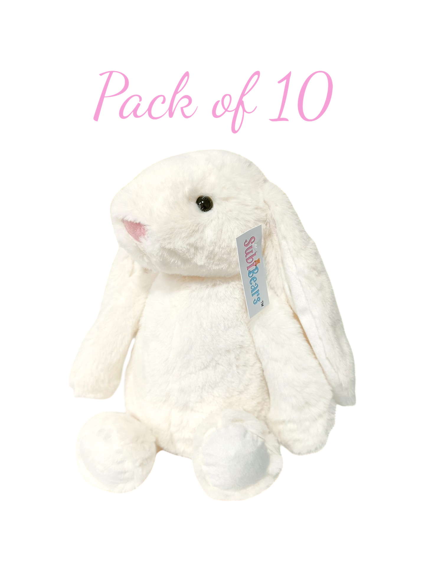 10x SubiBears® 40cm Sublimation Plush Bunny