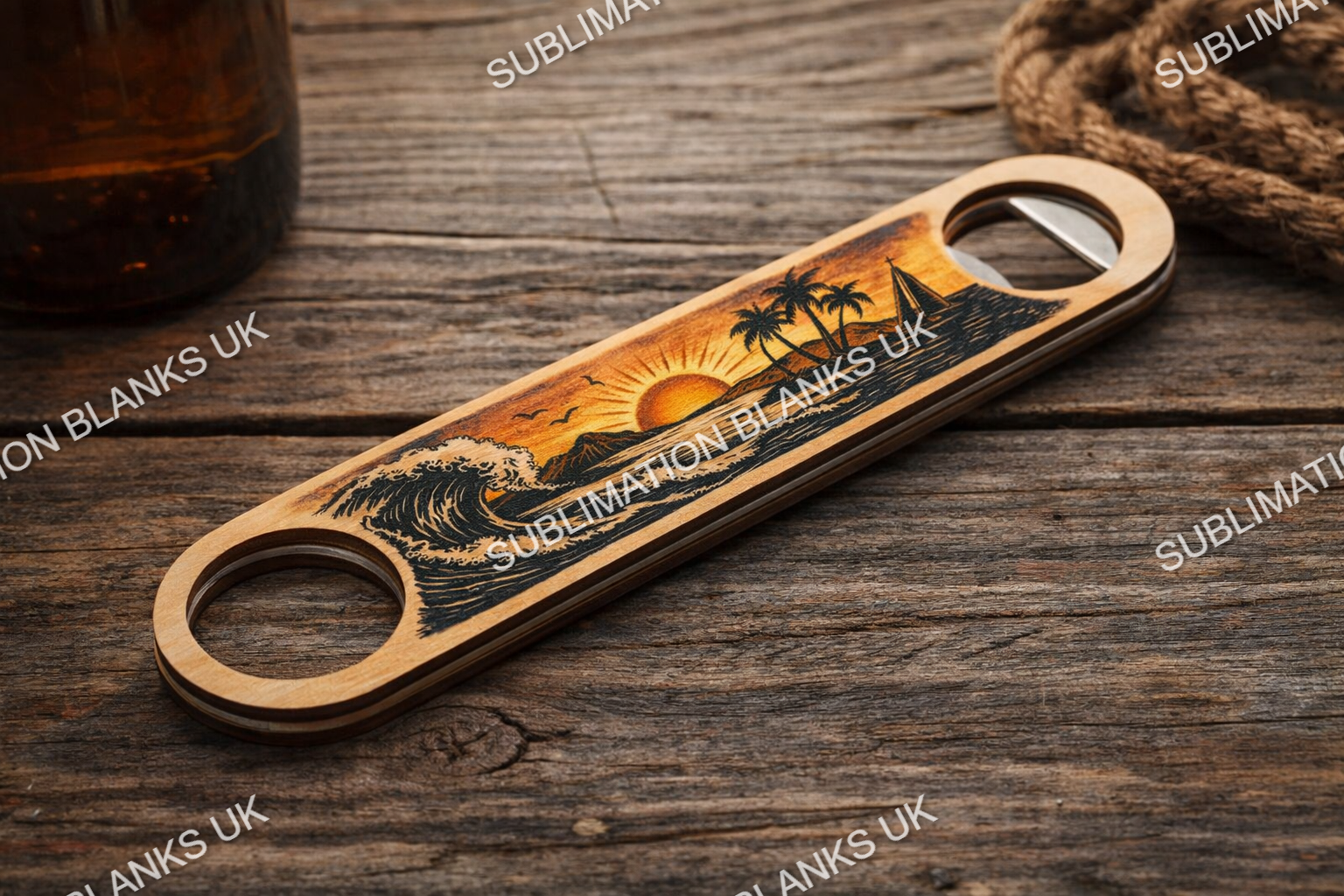 10x Plywood Bar Blade Bottle Opener