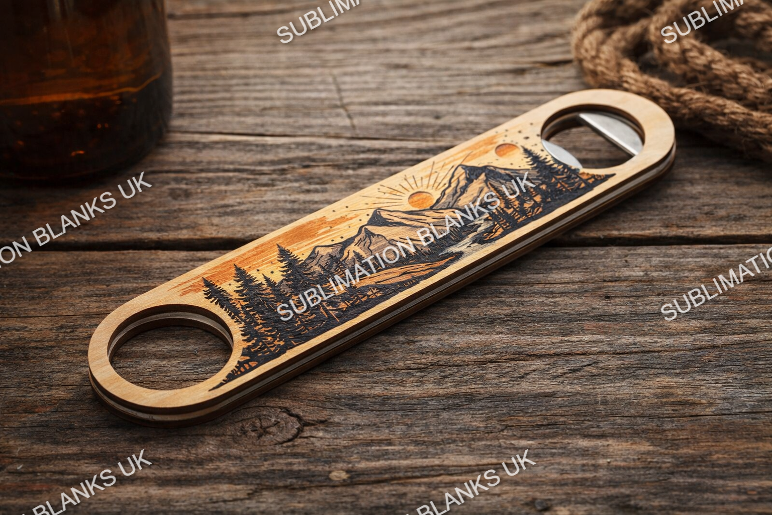 10x Plywood Bar Blade Bottle Opener