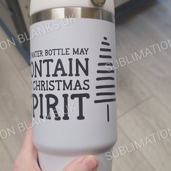 30oz sublimation tumbler with flip straw and swing handle