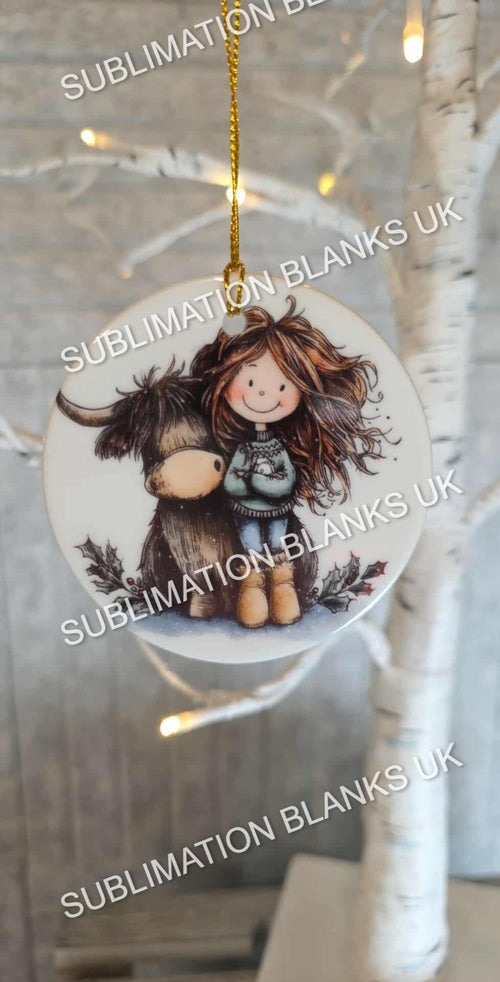 10x Ceramic sublimation ornaments