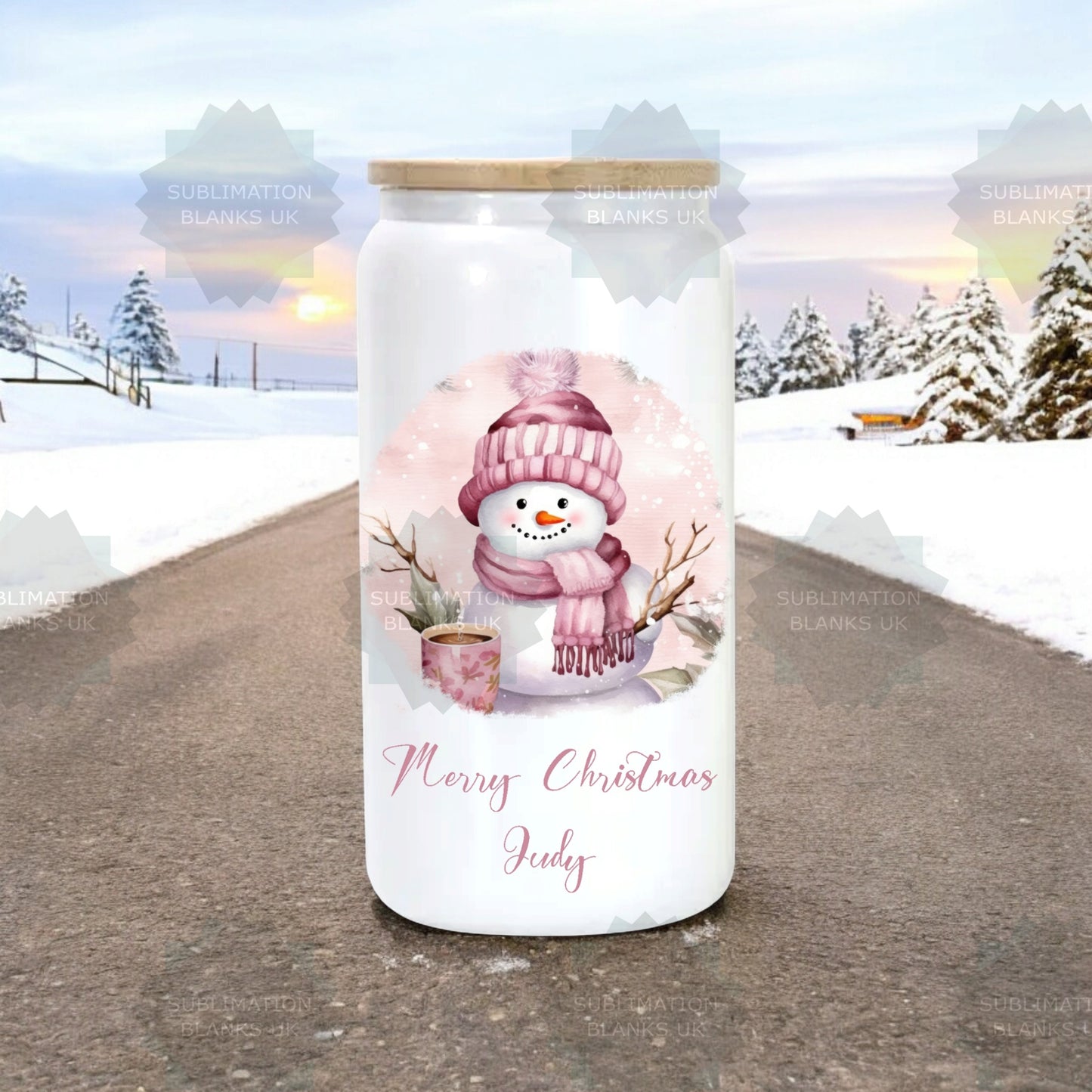 CLEARANCE Pack of 10 - 16oz Sublimation White Shimmer Glass Can