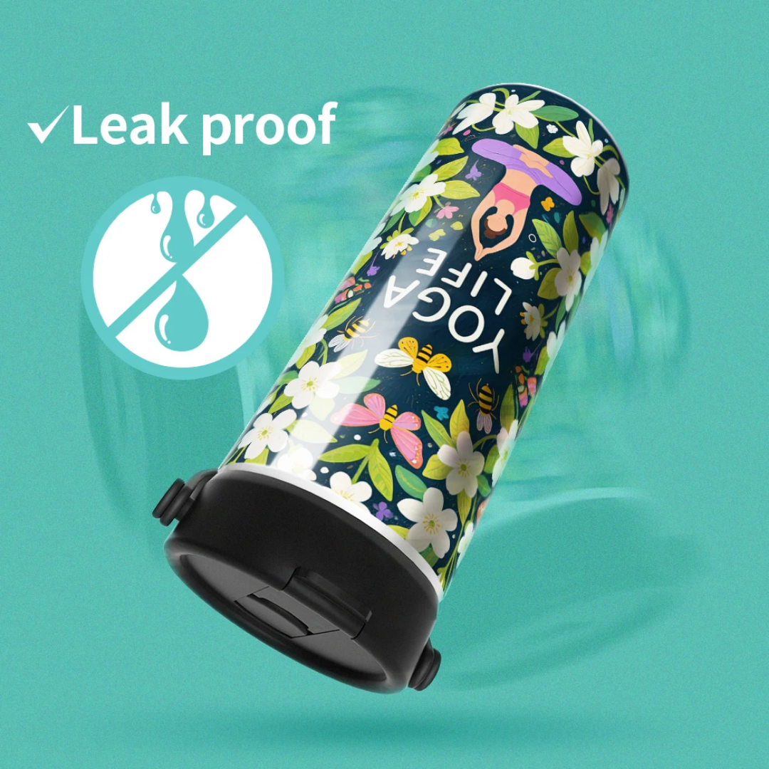 Stainless steel sublimation water bottle, leakproof tumbler