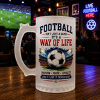 Football beer stein