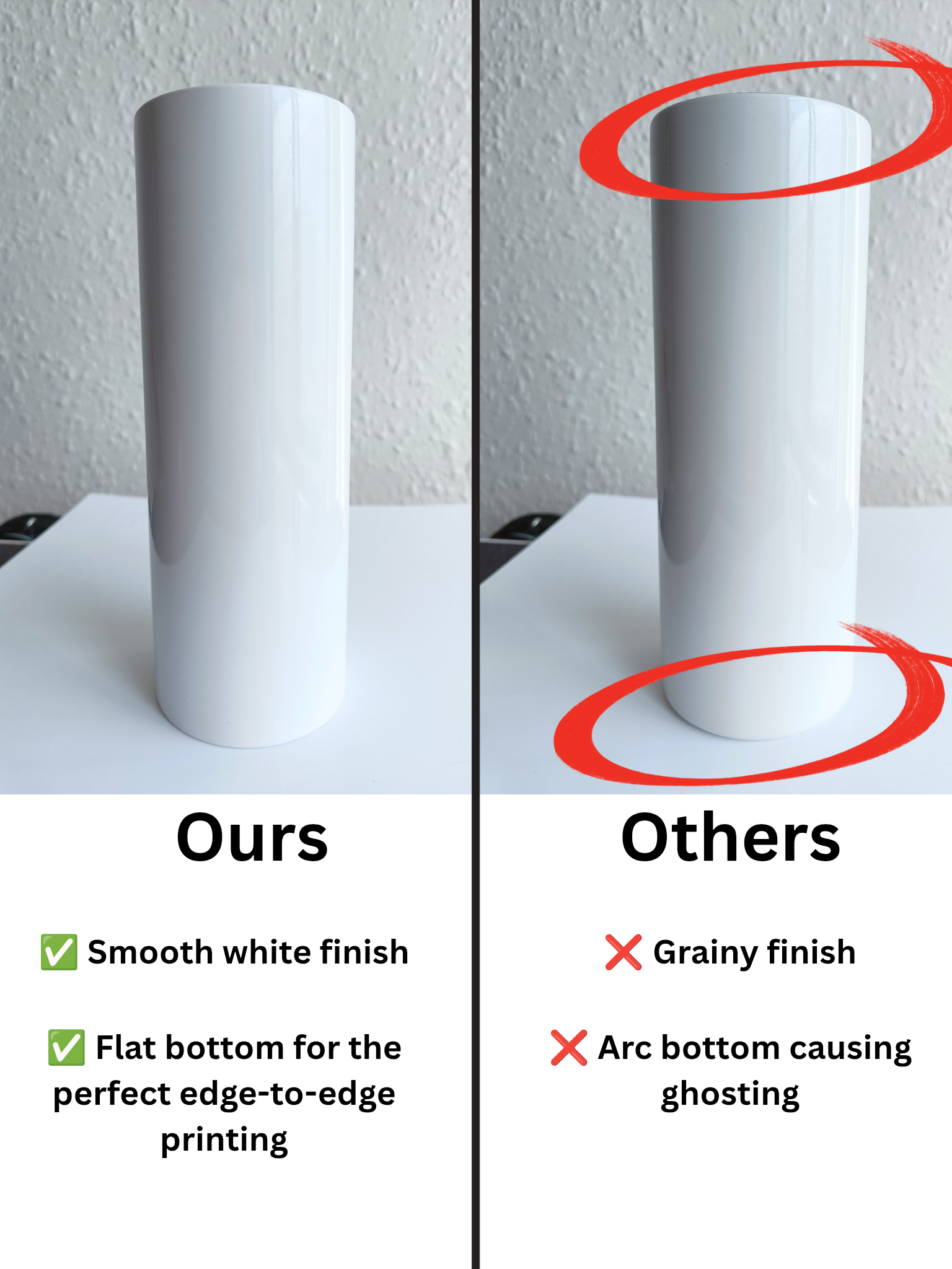 20oz sublimation tumbler - Flat Edge (Multi-pack)