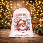 Linen Sublimation Santa Sack