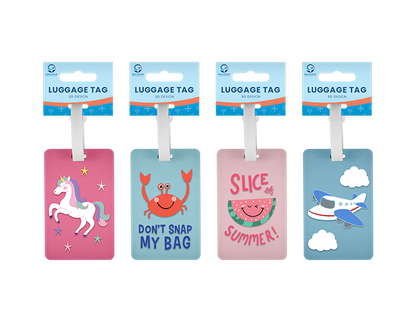 Clearance 4x 3D Kids PVC Luggage Tag